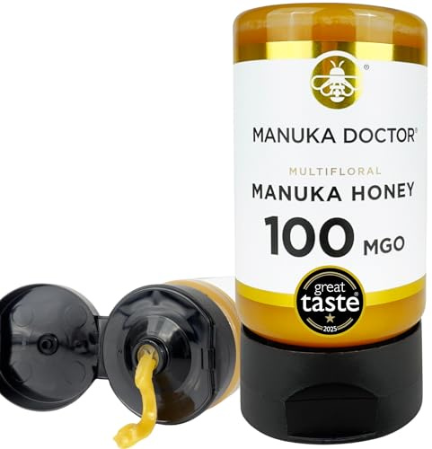 MANUKA DOCTOR | MGO 100 Squeezy Manuka Honey Multifloral | 300g | 100% Pure New Zealand Honey | Certified RAW | Non-GMO | Independently Lab Tested | BPA-Free & Recyclable