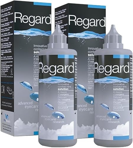 Avízor Regard 2x355ml - Solution de Nettoyage et de Désinfection pour Lentilles de Contact - Sans Conservateurs - Santé Oculaire Complète - Action Hydratante et Oxygénante