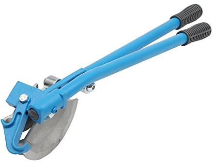 Dobladora de tubos de 0° a 90°, dobladora de tubos manual con 2 rodillos de presión metálicos, dobladora de tubos adecuada para diámetros de 15 mm/22 mm de cobre, tubos de aluminio, tubos de latón,