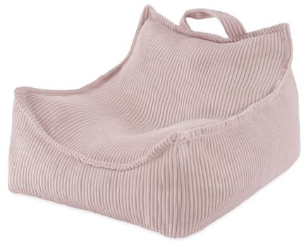 MISIOO Sitzsack Kinder - Kindersessel Ab 1 Jahr, Bequemer Sessel, Stabil und Weich, Corduroy Material, 77x67x50cm, Sessel mit Tragegriff, Waschbares Cover bis 30°C Handwäsche