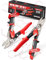 Diggers Tools - Set di cesoie per lamiera, taglio dritto e destro, taglio senza sforzo in acciaio e acciaio inox, forbici professionali per metallo con traduzione a leva, forbici per lamiera a secco
