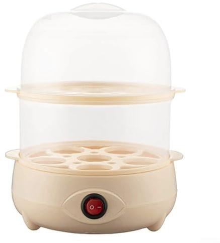 Cuiseur vapeur à œufs avec arrêt automatique de sécurité et anti-brûlure à sec, simple pour une couche pour 5 œufs, mini design pour un usage domestique, pour cuire rapidement les œufs à la vapeur