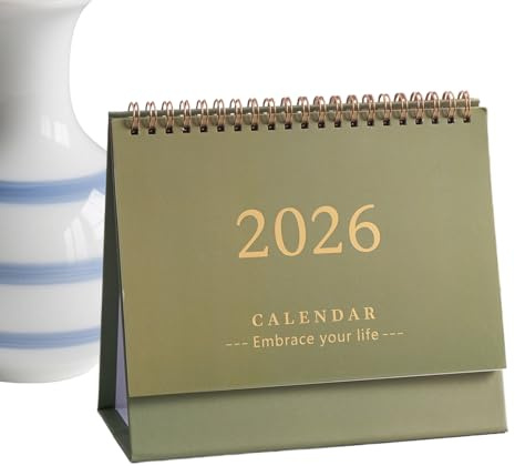 Calendario Mensile da Scrivania - Calendario Mensile 2026 Per Casa - Agenda Da Tavolo Per Pianificazione Giornaliera Studenti Insegnanti Manager Soggiorno Camera Studio