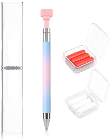 YUPZAR Juego de 1 bolígrafos de pintura de diamante con cera, manuales para rellenar, incluye lápices de cera de repuesto, perfectos para accesorios de pintura de diamante