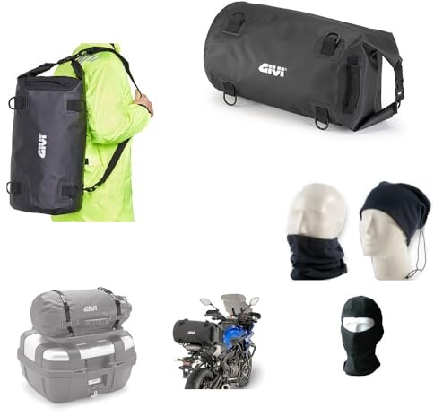 COMPATIBILE CON MOTO BELLINI BORSA ZAINO PER SELLA/SOPRABAULETTO/PALESTRA MOTO SCOOTER GIVI EA114BK 30LT IMPERMEABILE UNIVERSALE 27CMX27CMX50CM 2 CINGHIE PER FISSAGGIO ZAINO PORTA TABLET