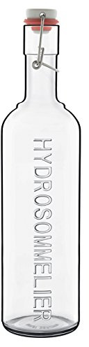 Pictura Tabletop 1-Litre 1-Piece Glass Hydrosommelier Bottle with Stopper, Clear