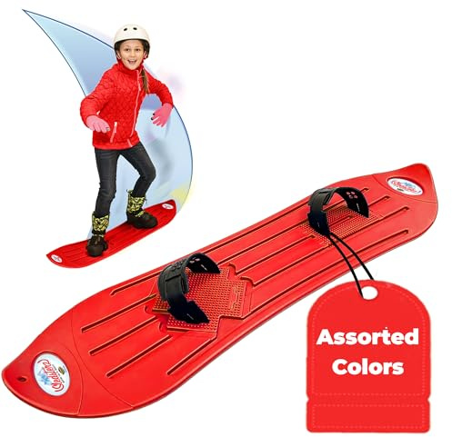 Geospace The Original Sledsterz Kids' Beginner Snowboard - Comes in Assorted Colors of Either Red, Blue or Green (Single Assorted Color Snowboard)