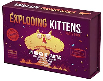 Exploding Kittens Party Pack EKIEK04ES Gesellschaftsspiel für 2-10 Spieler – spanische Version