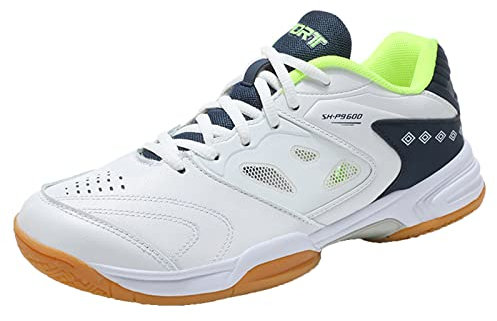 PENXZT Badminton -Schuhe Für Herren Erwachsene Innenplatzschuhe Atmungsaktiv Für Sportkürbis -Volleyball -Tennis Tischtennis,B,48 EU