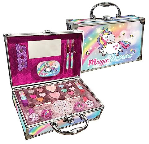 Nice Group - Magic Unicorn Case Make Up, Koffer mit Spiegel und Schminkset für Kinder