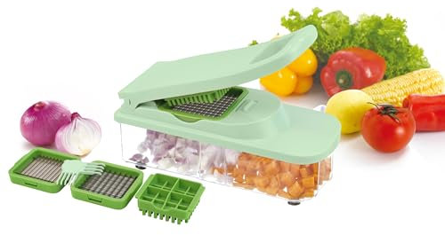 Premium Vegetable Chopper Slicer Dicer Set with 3 Dicing Interchangeable Blades 3 in 1 Salad Fruit Cutter