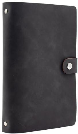 Amimy Geschäftlich Kartenhalter Buch, PU-Leder Geschäftskarte Buch Etui Organisation Bindemittel Name ID Kartenetui für Männer und Frauen, Kapazität bis zu 150 Karten (Schwarz)