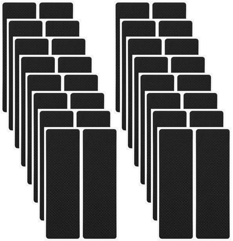 Classicseali Lot de 16 patins antidérapants autocollants - 14,5 x 4,7 cm - En caoutchouc EVA antidérapant - Pour pieds de meubles, chaises, tables, canapés