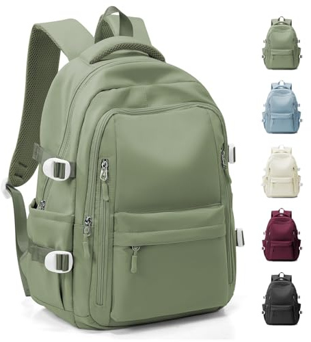 HYC00 Sac à Dos Scolaire Fille Ado Sac à Dos D'école Collège Sacs école Scolaires Fille Cartables Sacs Universitaire Femme Léger Casual Daypacks College Pack Imperméable School Bag Work Bookbag,Vert