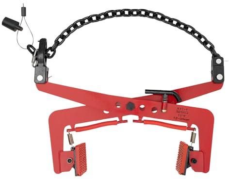 JJsdwin Pinza per cordoli, 325 kg, pinza per sollevamento con apertura regolabile, supporto per marciapiede per energia elettrica, nave e automobile, rosso