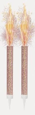 2 Rose Gold Ice Fountain Candles – Sparkling Party Cake Fountain Candles for Birthdays, Weddings & Celebrations – Pack of 2