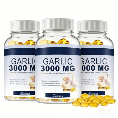 Vitlök 3000 mg, immun- och cykelstöd, 60 tabletter,3PCS