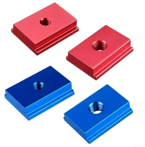 M6 M8 Gewinde Aluminiumlegierung T Track Slider kompatibel mit Holzbearbeitungstischen, Bandsägen und Bohrmaschinenzubehör (M6 blau)