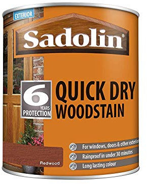Sadolin Quick Drying Woodstain 1 litre Std Colour - Redwood