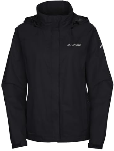 VAUDE Damen Freizeit und Regenjacke Escape Bike Light, wasser- und winddicht, atmungsaktiv, black, 48