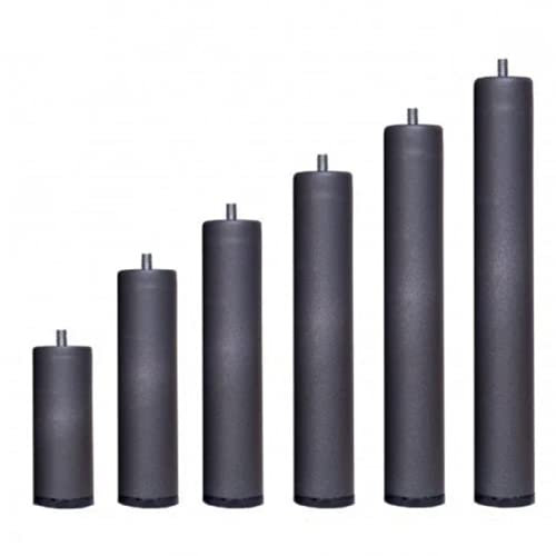 Abitti Pack 6 pieds 30 cm pour sommier ou base tapissée cylindriques Mesures spéciales métal