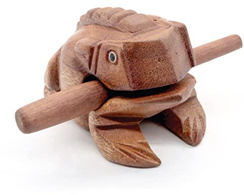 Holz Frosch Raspel Musical Percussion Sticks Instrumente von Afrika Frosch Raspel Super Guiro für Erwachsene 4 Inch