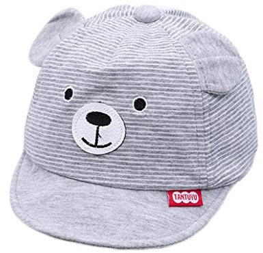 Sun Hat for Baby Boy Girl, Soft Cotton Hat for Baby Toddler, Kids Baseball Caps for Little boy Girl Spring Summer Sun hat (3-12 Months, Gray)