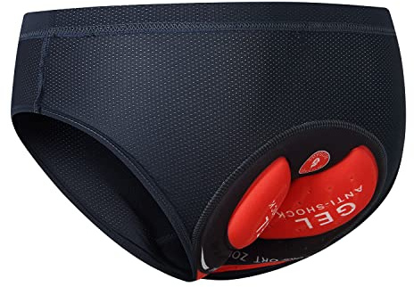 WOSAWE sous-vêtement de Cyclisme Homme rembourré 3D Gel, Respirant et séchage Rapide, sous-Short VTT ajusté (Bleu Marine, M)