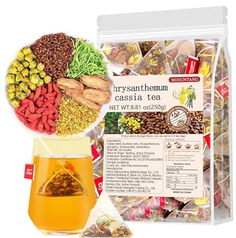 Chrysanthemum Cassia Seed Tea Bags 8.81oz (5g×50packets) Goji Berries Osmanthus Honeysuckle Combination of Floral Tea