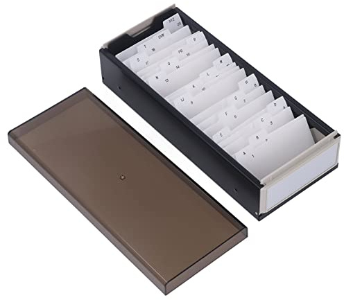 Yctze Porte-fiches Haute capacité – Peut Contenir 800 Cartes de Visite – Organiseur de Fichiers Transparent avec Séparateurs A-Z pour Un Accès Facile – Design Extensible pour étendre