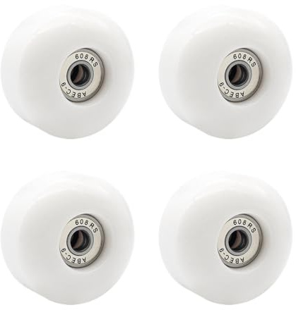 DONGKER Ruote Skateboard, 4 Pezzi 52mm 95A Ruota Cruiser con Cuscinetti per Piscine a Forma di U, Dossi, Buche, Strade Ghiaiose e Strade Piastrellate