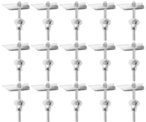 15 tacos basculantes M8 x 100 mm, resistentes clavijas basculantes para orquídeas, para colgar objetos pesados en paneles de yeso y techos (2,87 x 3,94 pulgadas)