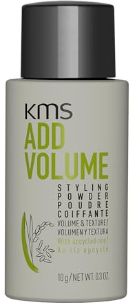 KMS Poudre coiffante ADDVOLUME pour cheveux fins à moyennement épais avec peu de volume, volume naturel et effet push-up, formule végétalienne avec riz upcyclé, sans silicone, 10 g