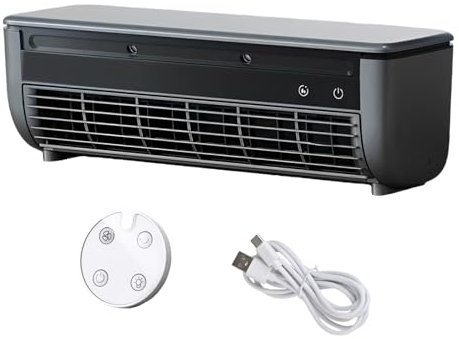 YUSSEQDD Mini aire acondicionado de pared con control inteligente de temperatura, 30 segundos de enfriamiento, sin necesidad de taladrar, para cocina, Gris