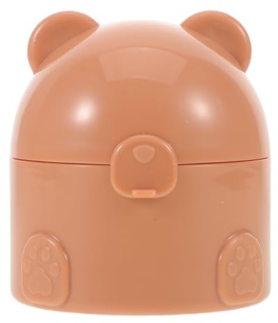UPKOCH Boîte à poudre pour le corps - Pochette de voyage en forme d'ourson, 50 g, pour bébé - Boîtier compact et portable en plastique rechargeable pour les activités de plein air