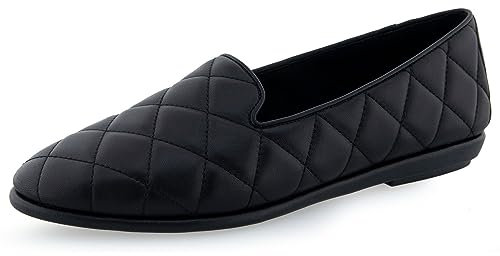 Aerosoles Women's Betunia loafers shoes, Black Quilted, 8 UK