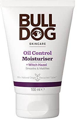 Bulldog Skincare Oil Control Face Moisturiser for Men, Lightweight Moisturiser for Oily Skin Enriched With Witch Hazel, 100ml