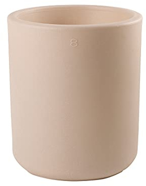 8 seasons Design Shining Elegant Pot S, LED Pflanzkübel 39 x 39 cm (Sand), E27 Fassung inkl. Leuchtmittel in warmweiß, beleuchteter Pflanzkübel für innen + außen, Blumenkübel