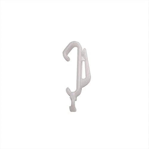 Plastic Sliding Curtain Track Hook Gliders In White (40 Pack)