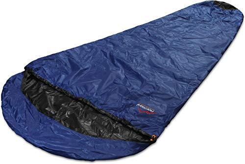normani Schlafsacküberzug Biwaksack - 100% Wind- und wasserdicht, Atmungsaktivität: 3000 MVP (230 cm x 90 cm) Farbe Dunkelblau Größe 230 x 90 x 60 cm - RV Links