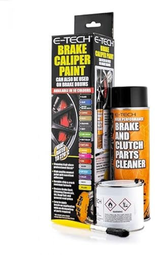 The Urban Company E-Tech Brake Caliper Paint Yellow Complete Kit Inc Paint/Cleaner & Brush Enough For Calipers