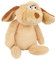 SIGIKID 42961 Mood Pet Hund, Stimmungskuscheltier, veränderbarer Gesichtsausdruck Dank Mimikfalte: Gefühle zeigen, spielen, kuscheln, für Kinder ab 12 Monaten, Beige/Hund 38 cm