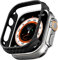 PITAKA Air Case for Apple Watch 49mm Ultra and Ultra 2, Refined Minimalist Slim Apple Watch Ultra Series Case in Aramid Fibre with Carbon Look, Smartwatch Cover, Black