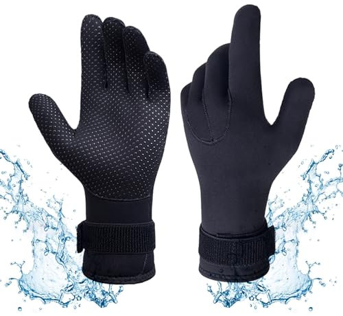 ABPOK 5 mm Neopren-Tauchhandschuhe, Thermo-Handschuhe, rutschfest, verschleißfest, Wassersport für Männer und Frauen, Größe XL