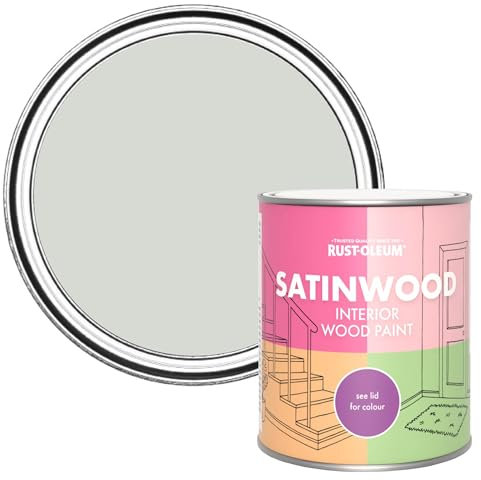 Rust-Oleum Grey Satinwood Interior Wood Paint - Winter Grey 750ml