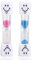 2 Stück Sanduhren Set Für Kinder, 3 Minuten Zahnputzuhr, Bunter Timer Für Zähneputzen, Pink+Blue, Kreative Geschenke Für Klassenzimmer, Zuhause, Küche, Büro Und Spiele