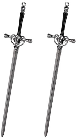 2 Pcs Palillos Chinos para Cabello, Horquillas Pelo Mujer, Metal Elegante Accesorios para el Cabello, Palillos para el Pelo Vintage Simple para Decorativo para Niñas Moños (Negro)