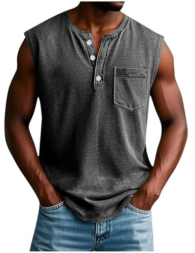 Débardeur Homme Sport Bodybuilding Debardeur Hommes Coton Musculation Fitness Gym Debardeur de Sport Hommes sans Manches Respirant Décontracté T-Shirt Tank Tops Vêtements Actifs Pas Cher