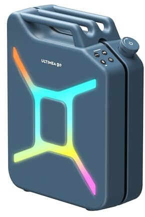 ULTIMEA Go Altoparlante Portatile per Feste, PartyBox Wireless da 300 W con Potenziamento Dei Bassi, Illuminazione RGB, Audio Stereo TWS, Auracast, Ingresso Microfono/Chitarra, APP, Bluetooth,Blu