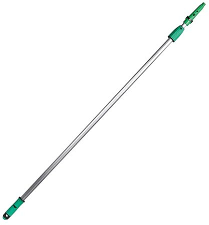 UNGER Teleskopstange OptiLoc (Länge 2,50 m 2-teilig, Verlängerung aus eloxiertem Aluminium, mit Sicherheitskonus, Zubehör Fensterreinigung) EZ250